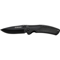 Schrade Liner Lock Folding Knife Drop Point Blade Aluminum Handl