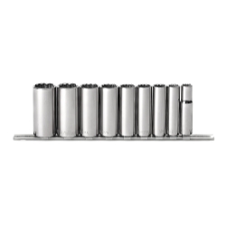 9pc 12 Pt Dp Skt Set 3/8" Dr