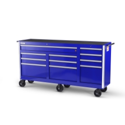 73 X 11 DRAWER MOBILE CABINET, BLUE