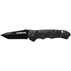 Schrade Mini Push Button Lock Folding Knife Tanto Blade