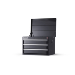 27 X 3 DRAWER DEEP TOP CHEST, BLACK