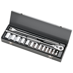 16pc 12 Pt Skt Set 1/2" Dr