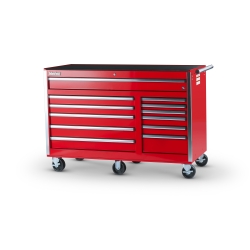 56 IN. 12-DRAWER ROLLER CABINET, RED