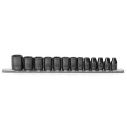 Set Imp Skt 1/4"Dr 6Pt Met 13P