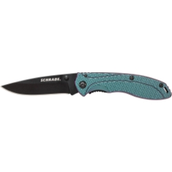 Schrade Liner Lock Folding Knife Drop Point Blade ColorShift Alu