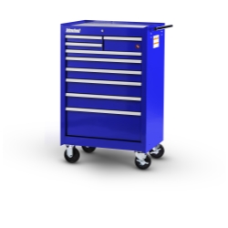 27 X 9 DRAWER MOBILE CABINET, BLUE