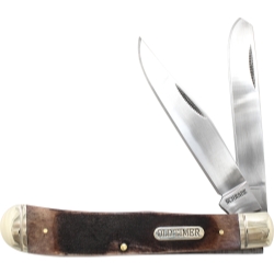 Old Timer Genuine Bone Large Gunstock Trapper Folding Pocket Kni