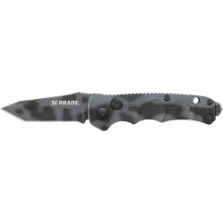 Schrade Mini Push Button Lock Folding Knife Tanto Blade