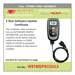 3 YR software certificate for the Tech400Pro