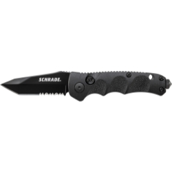 Schrade Mini Push Button Lock Folding Knife Partially Serrated T