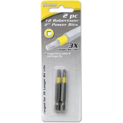 2 pc #2 Square Drive 2 Inch Power Bits