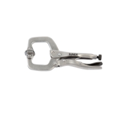 6\" Locking C-Clamp w/Swivel Pads, Max. Open2-1/8\"