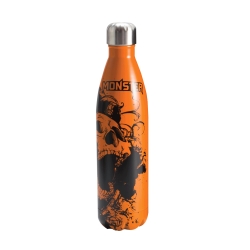 25 OZ. STAIN STEEL WATER BOTTLE GRAPHICS, ORANGE