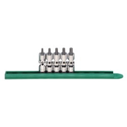 5-Pc 1/4" Drive Universal Stubby Torx Bit Socket