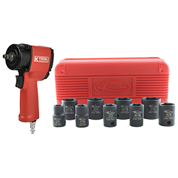 3/8 Mini Air Impact Wrench w/ 9pc 3/8 Socket Set