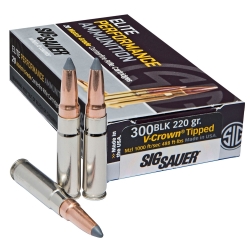 AMMO, 300BLK, 220GR, ELITE V-CROWN, BOX/20