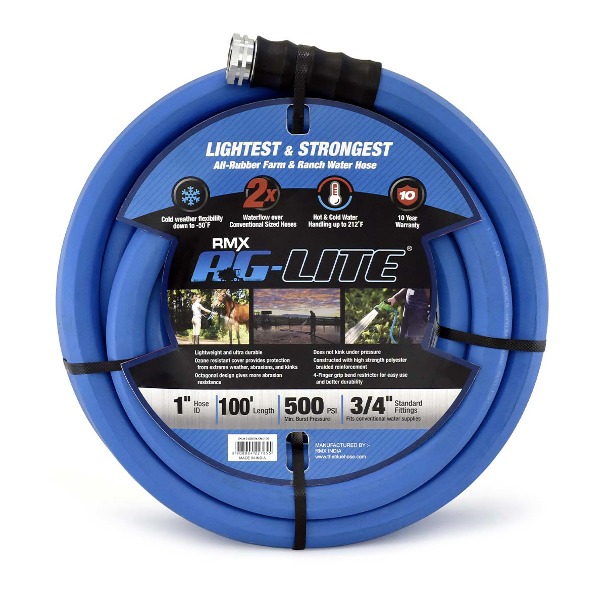AG-Lite Rubber Water Rubber Garden Hose (1" x 100')