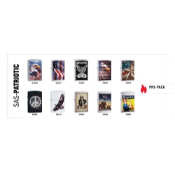 Zippo 10-Piece Lighter Assort Patri