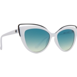 Julep Sunglasses, White Frame and Turquo