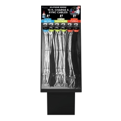 TRAVELOCITY 10FT. CABLE 90PC - FILLED DISPLAY