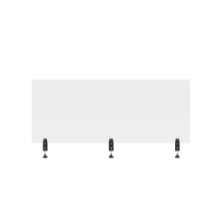 60" x 24" Clear Acrylic Divider w/ 3 Side Desk Cla