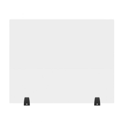 30" x 24" Clear Acrylic Divider w/ 2 Table Top Cla
