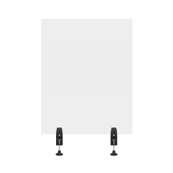 (image for) 24" x 30" Clear Acrylic Divider w/ 2 Side Desk Cla