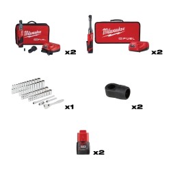M12 1/4" Ratchet with Hand Tools Bundle