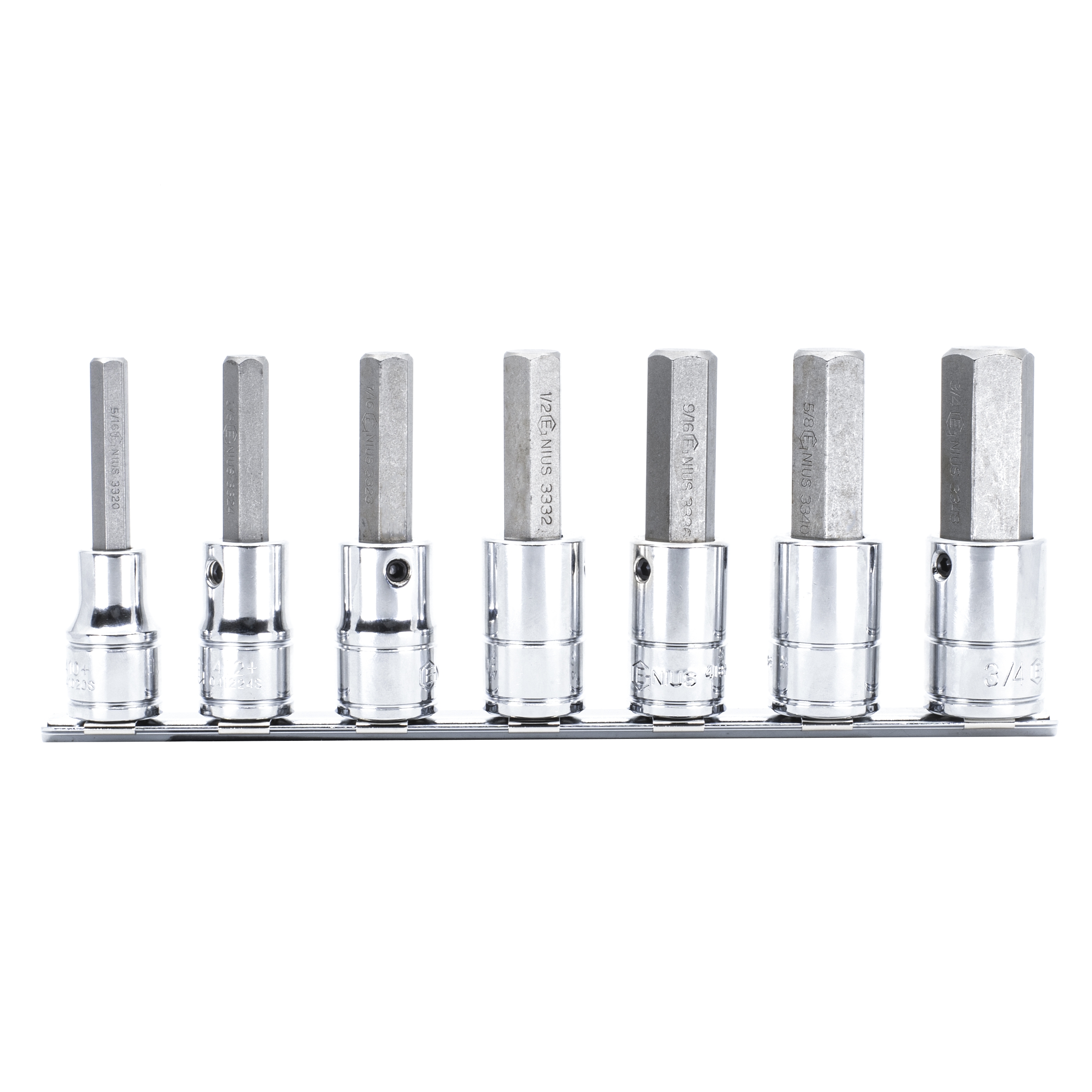 7PC 1/2" Dr. SAE Hex Bit Socket Set