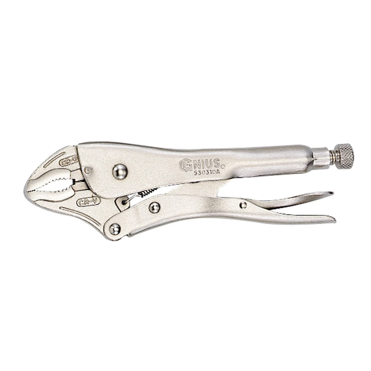 (image for) Curved Jaw Locking Pliers with Cutter, 10"L