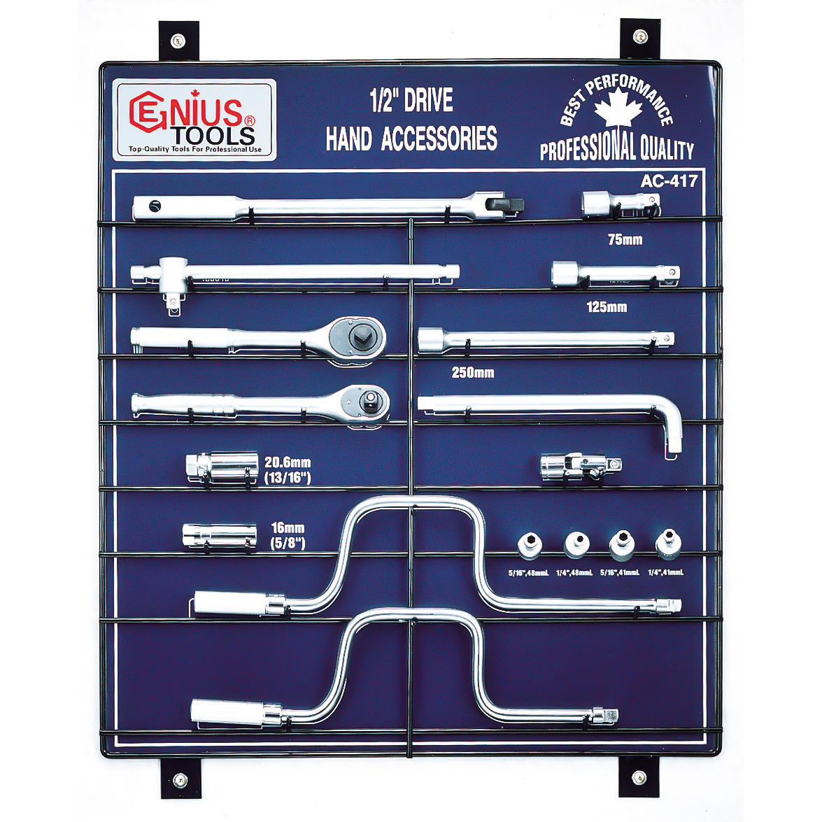 17PC 1/2" Dr. Accessories Display Board