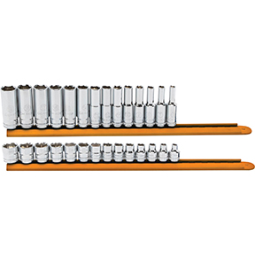 28PC STD/DP SKT 6PT MM 3/8