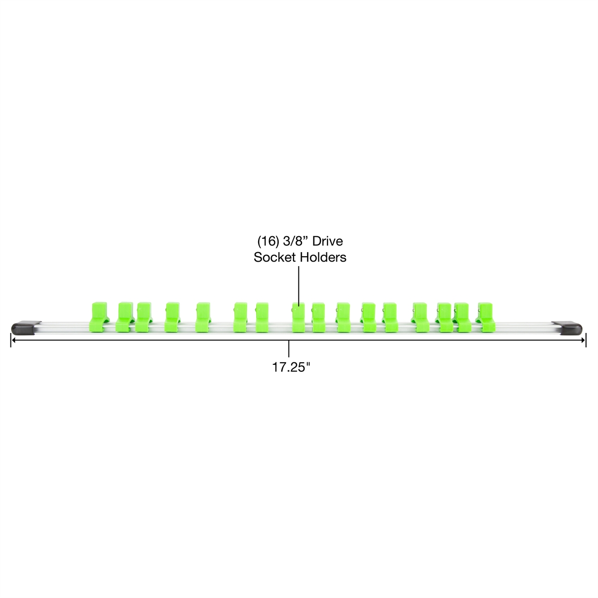 3/8IN DR SOCKET RAIL SILVER