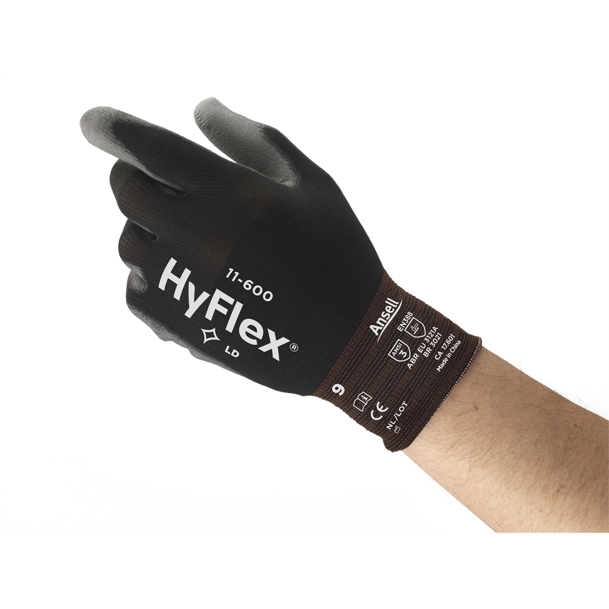 GLOVE HYFLEX 11-600 LIGHT DUTY CUT RESISTANT SZ 9