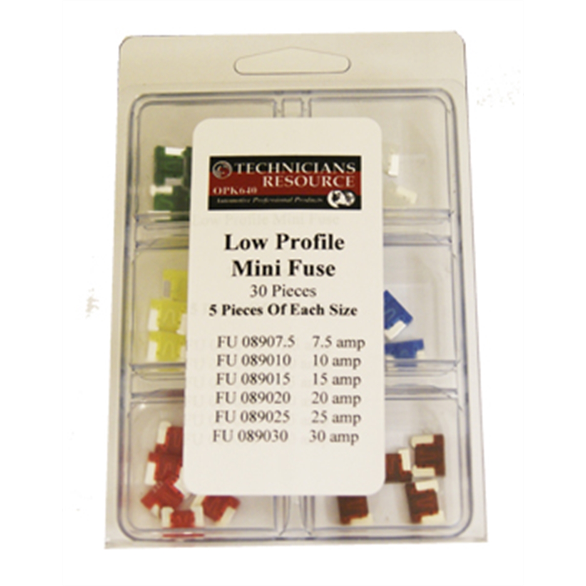 Low Profile Mini Blade Fuse Assortment 30-Pc