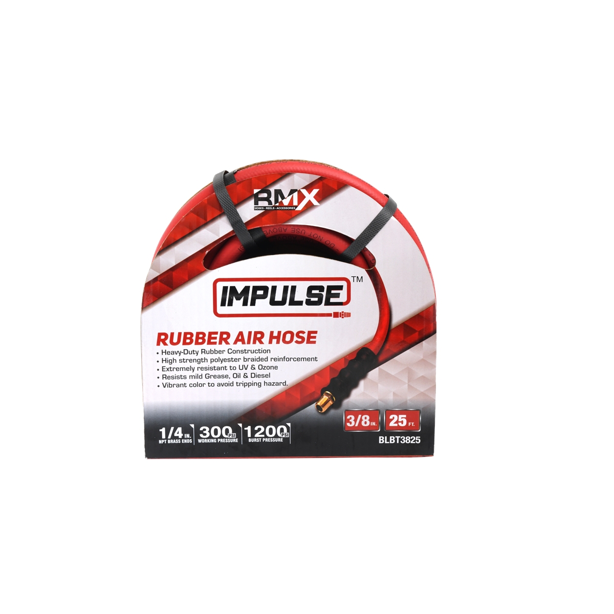 BLUBIRD AIR HOSE RAV 3/8 IN. X 25 FT. RUBBER