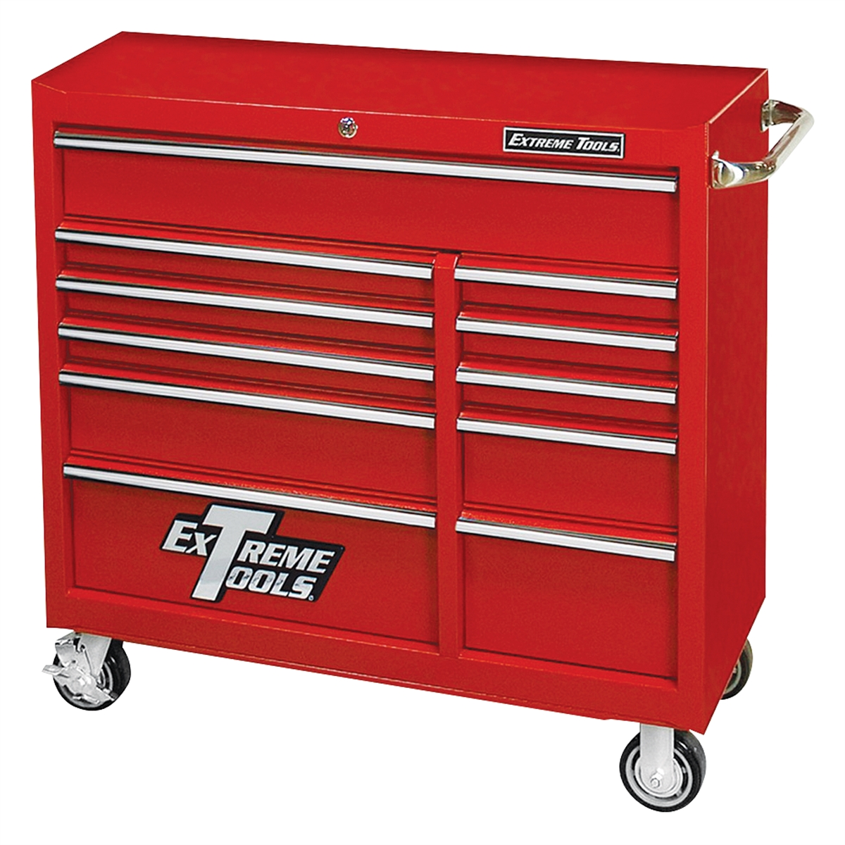 Extreme 41" 11 Drwr Roller Cabinet-TX-RED