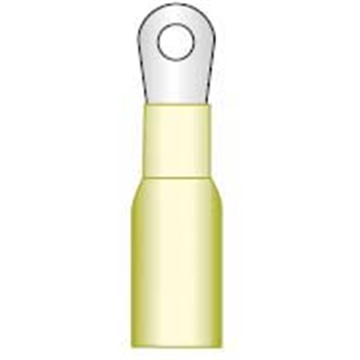 #8 Heat Shrink Yellow Ring Brazed (12-10) (100/Bag