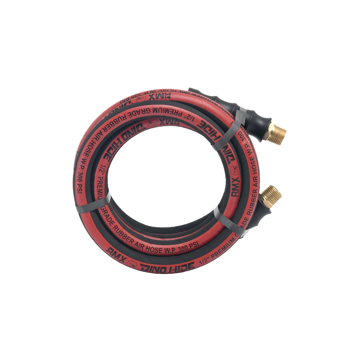 BluBird Dino-Hide Rubber Air Hose 1/2" x 10' - Heavy Duty