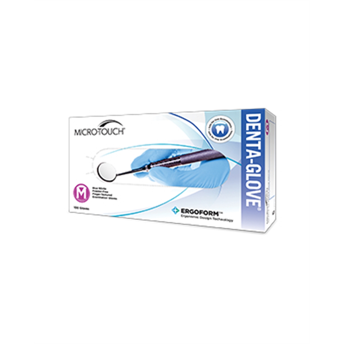 MICRO-TOUCH DENTA-GLOVE BLUE NITRILE GLOVES, L 100PK