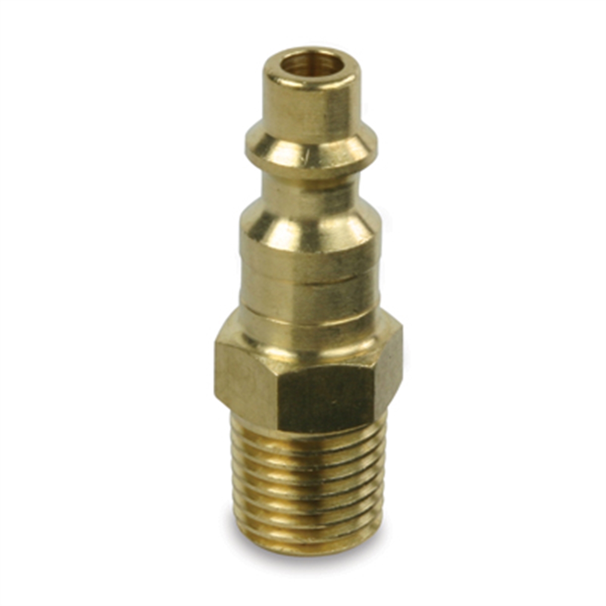D" 1/4" M Plug, Brass, 1/4