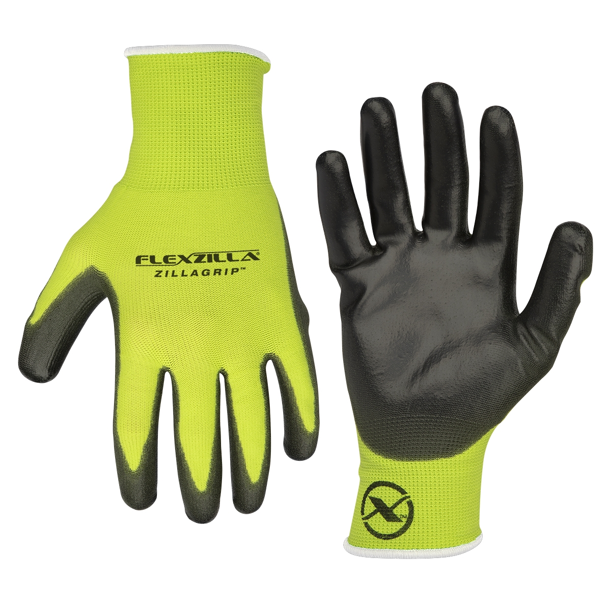 ZillaGrip Poly Dip Gloves Black/ZillaGreen M
