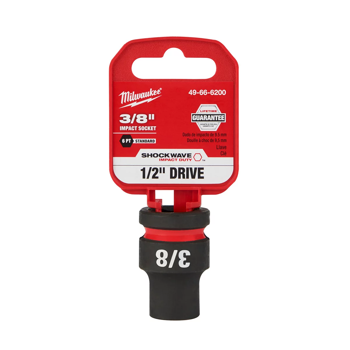 SHOCKWAVE Imp Duty 1/2"Dr 3/8" Std 6PT Socket