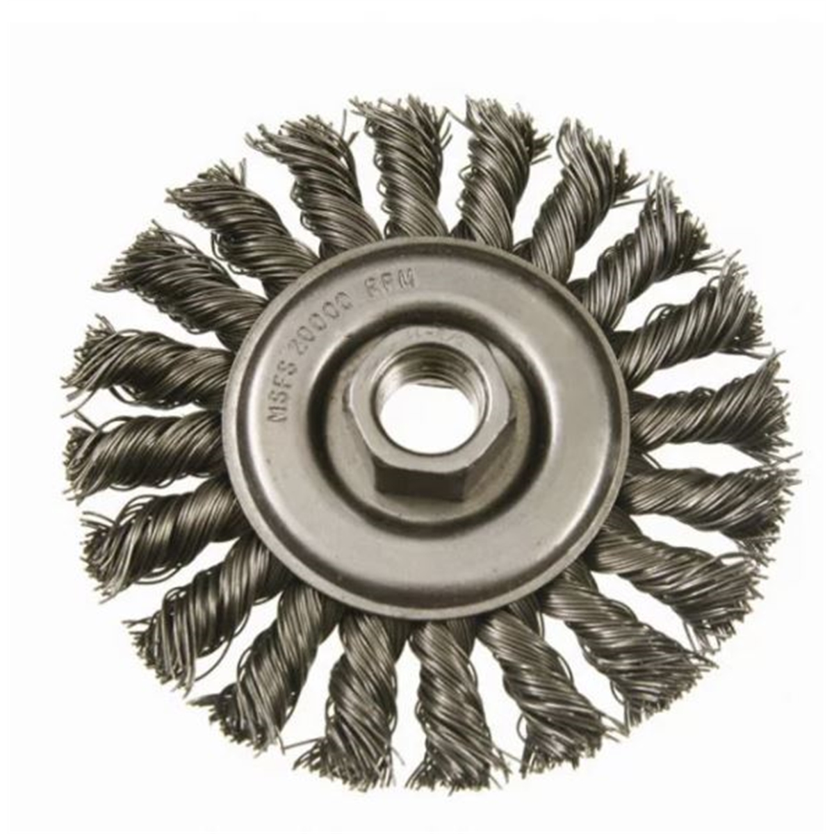 Wire Wheel Brush, 4" Dia., 0.02" Fill, 5/8"-11 Arb