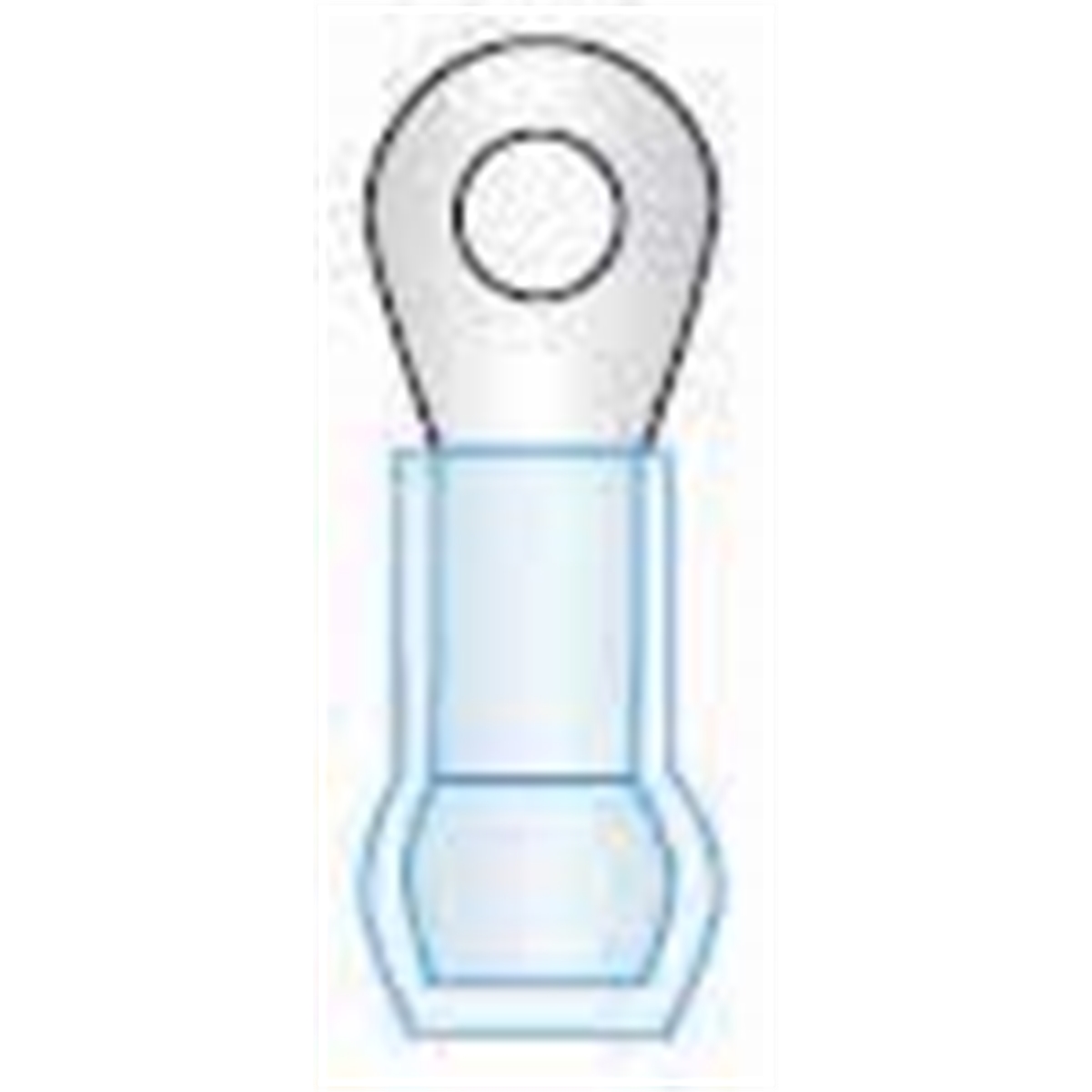 1/4" Blue Ring Vinyl Insulated (16-14) (Bag 100)