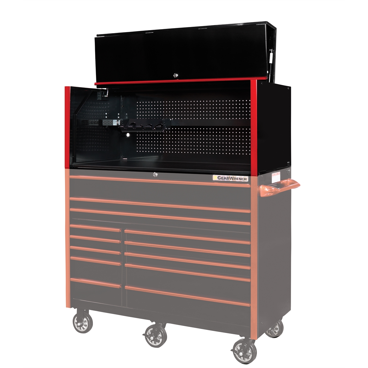GearWrench 55" x 25" Pro Hutch, Black with Red