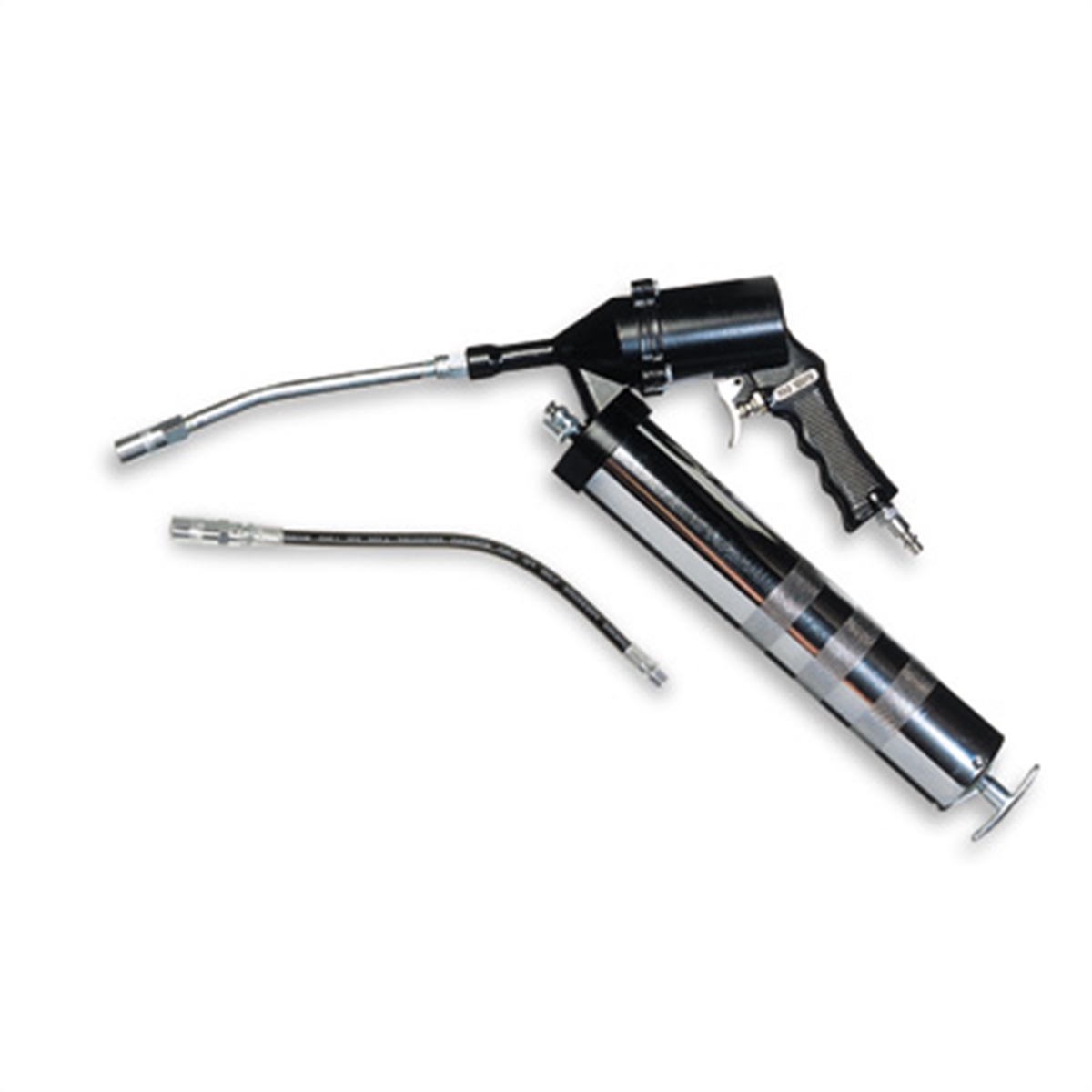 GREASE GUN AIR W/12" FLEX EXT AND 6" RIGID EXT.