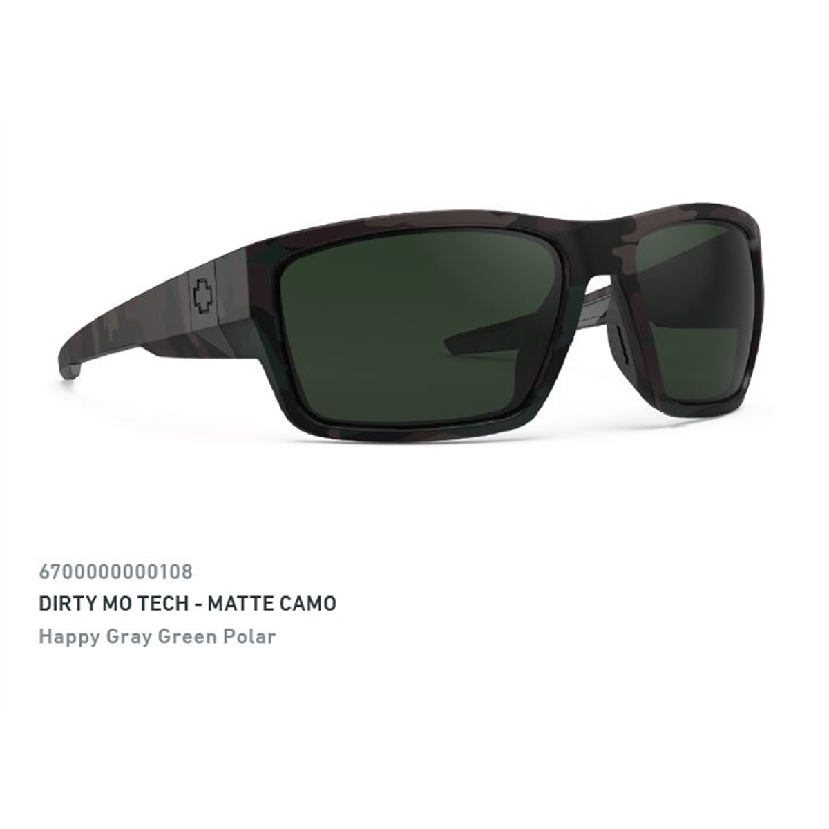 SPY Glasses DIRTY MO TECH Mte Camo - Hpy Gry Grn Plr