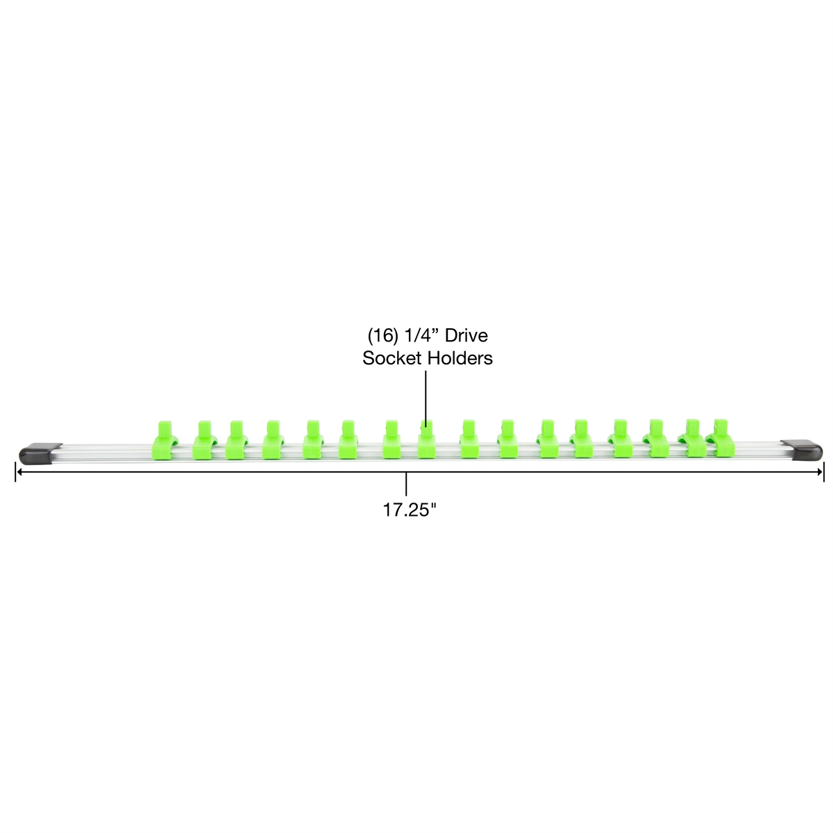 1/4IN DR SOCKET RAIL SILVER
