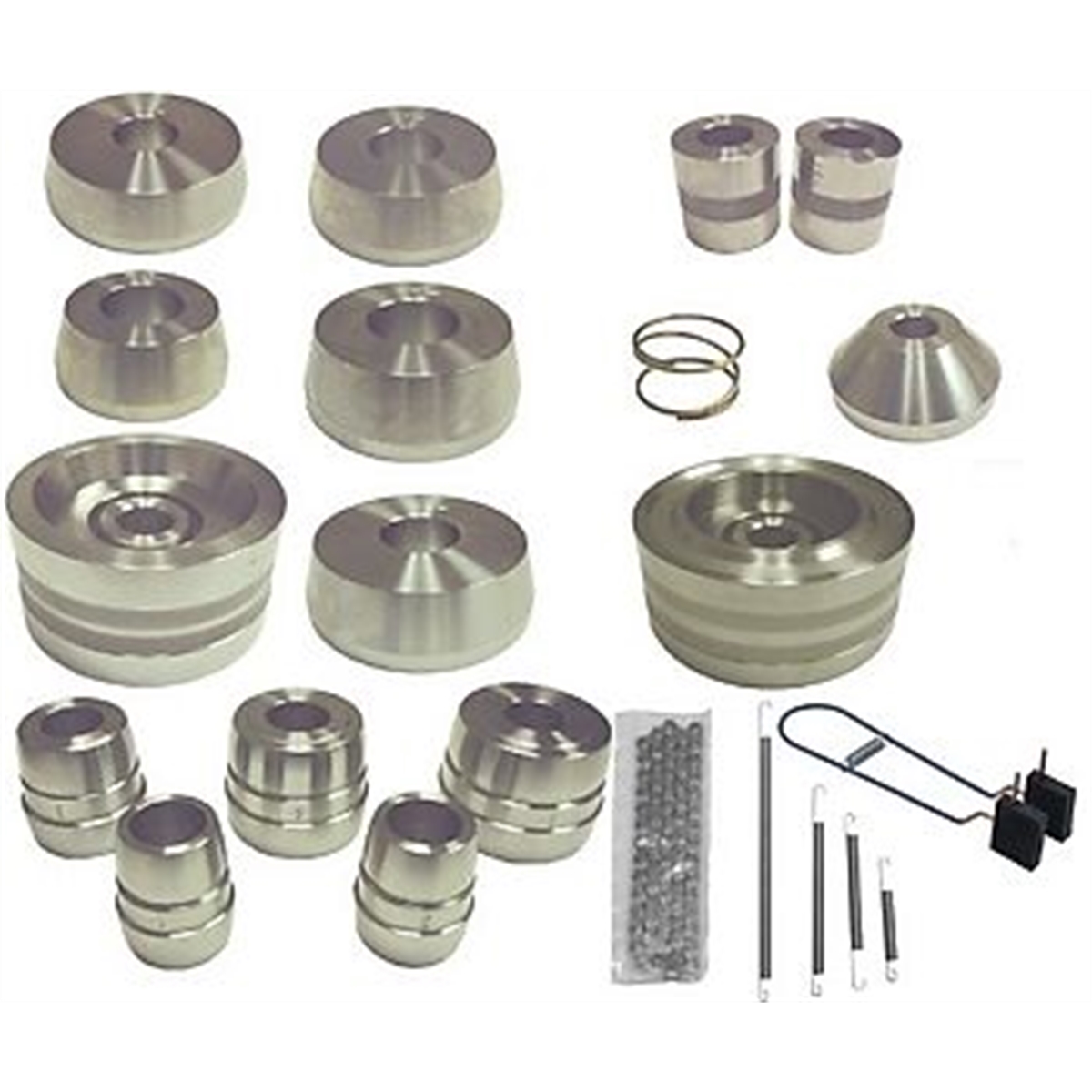 19-pc Brake Lathe 1" Silver Adapter Set with Cones